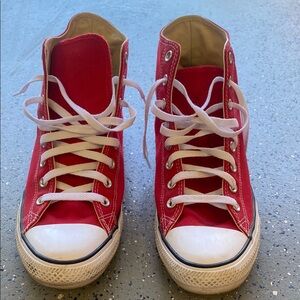 Converse Red High-Top Sneakers